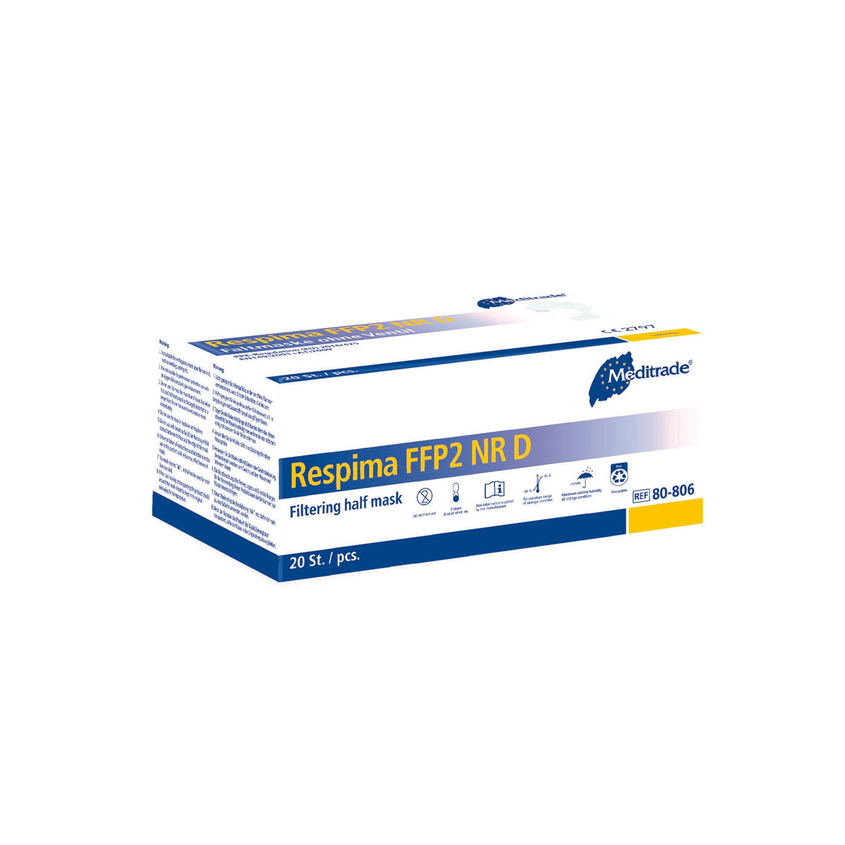 Meditrade Respima FFP2 Faltmaske ohne Ventil – Variantenansicht 80-806