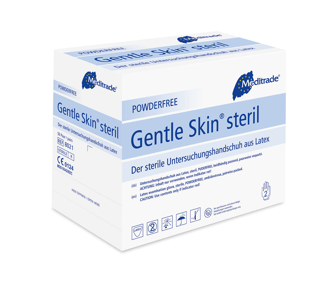 [MTD-BILD:8021_gentle_skin_steril_v1.jpg] Meditrade Gentle Skin steril einzeln Untersuchungshandschuh aus Latex
