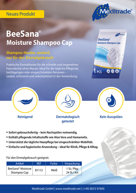 Meditrade BeeSana Shampoo-Haube – unsteril | Einmalgebrauch | Inhalt: 1 Stück