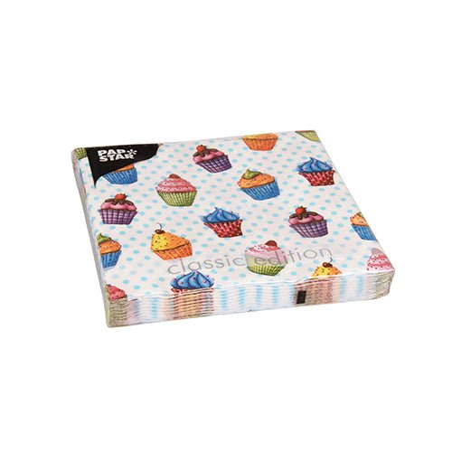 PAPSTAR 20 Servietten, 33 cm x 33 cm 3-lagig 1/4-Falz Design Set 5