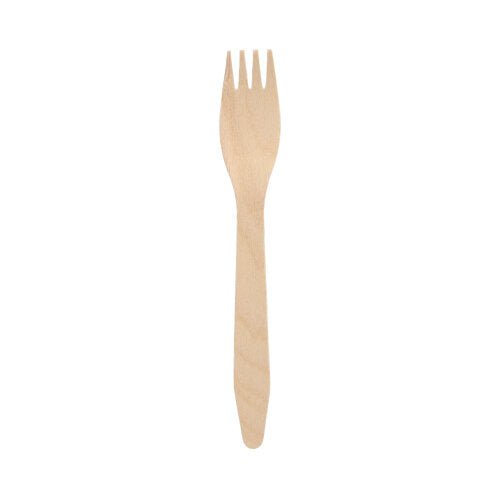 PAPSTAR Gabeln aus FSC® Holz "pure", 16,5 cm, umweltfreundlich | Papptray (100 Stück)