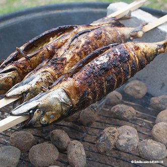 PAPSTAR Grill-Spieße "pure" 80 cm, ideal für Steckerlfisch | Schrumpffolie (20 Stück)