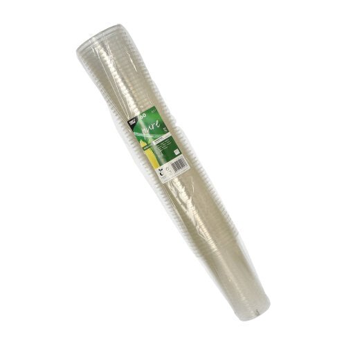 PAPSTAR Kaltgetränkebecher PLA "pure", glasklar, Ø 9,5 cm, 15,14 cm | Folie (60 Stück)