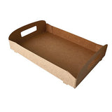 PAPSTAR 10 Tragetabletts, Pappe "pure" braun