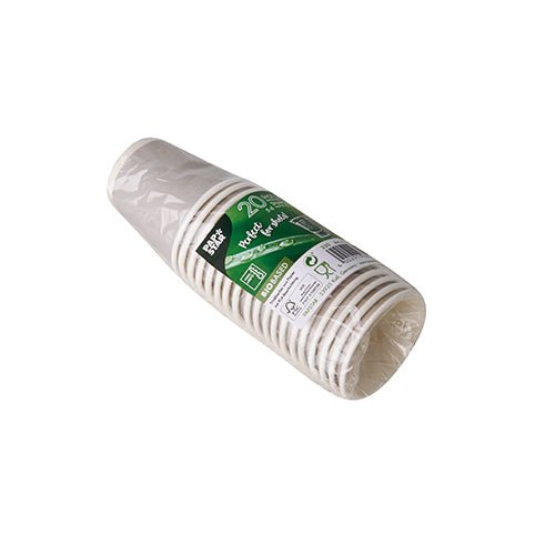 PAPSTAR Trinkbecher aus Pappe, silber, Ø 5 cm | Folie (20 Stück)