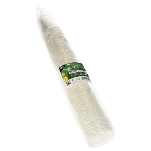 PAPSTAR Kaltgetränkebecher PLA "pure", glasklar, einzeln verpackt | Packung (50 Stück)