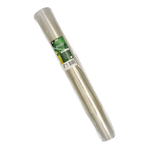 PAPSTAR Bierbecher PLA "pure", glasklar, Ø 7,05 cm, 0,25 l | Folie (60 Stück)