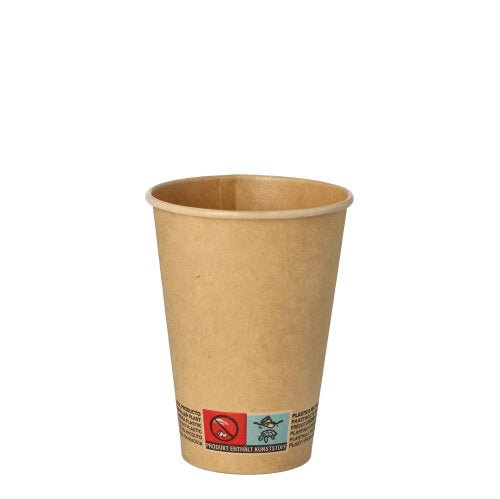 PAPSTAR Trinkbecher aus Pappe, braun, Ø 7 cm, 9,2 cm hoch | Folie (50 Stück)