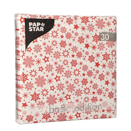 PAPSTAR 30 Servietten, 3-lagig 1/4-Falz 33 cm x 33 cm