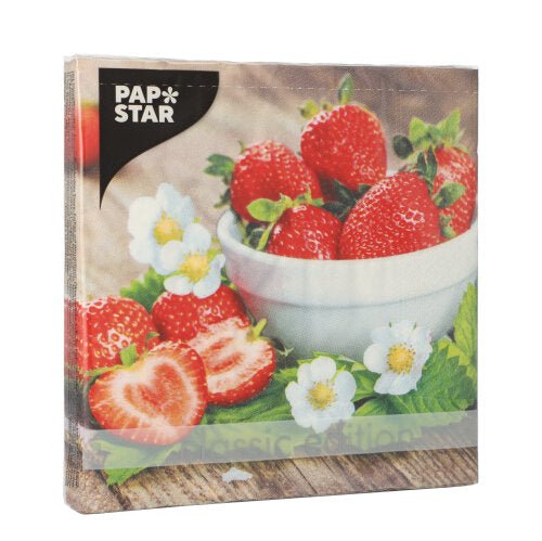 PAPSTAR 20 Servietten, 33 cm x 33 cm 3-lagig 1/4-Falz Design Set 2
