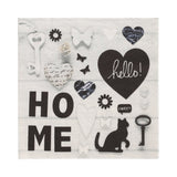 PAPSTAR 20 Servietten, 33 cm x 33 cm 3-lagig 1/4-Falz Design Set 4