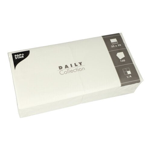 PAPSTAR 150 Servietten "DAILY Collection" 1/4-Falz 32 cm x 32 cm