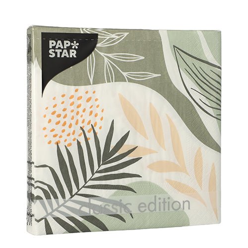 PAPSTAR 20 Servietten, 33 cm x 33 cm 3-lagig 1/4-Falz Design Set 6