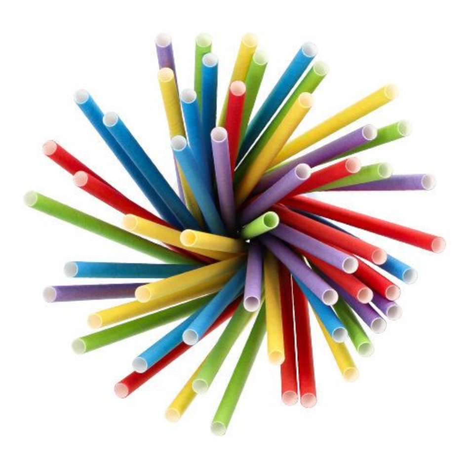 PAPSTAR Shake-Halme Papier Ø 8 mm 25 cm | 135 Stück