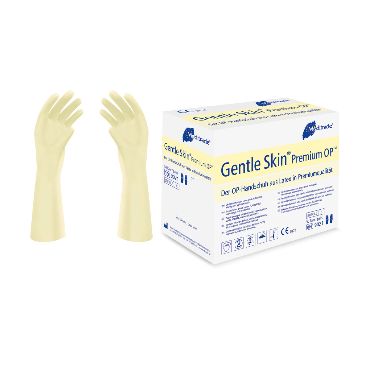 [MTD-BILD:9021_gentle_skin_premium_op_p1_v1.jpg] Meditrade Gentle Skin® Premium OP™ – OP-Handschuh aus Latex
