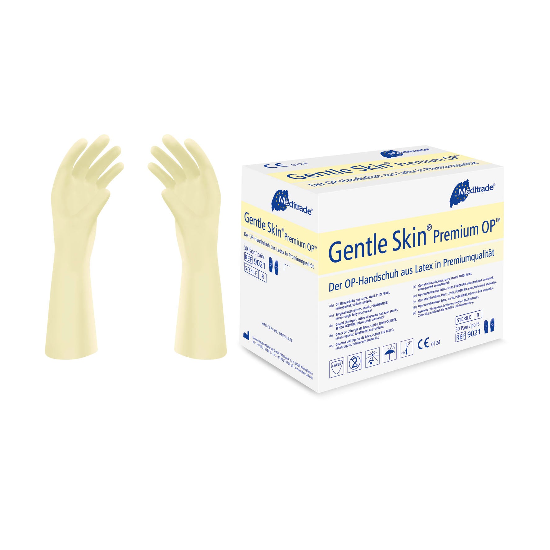 [MTD-BILD:9021_gentle_skin_premium_op_p1_v1.jpg] Meditrade Gentle Skin® Premium OP™ – OP-Handschuh aus Latex