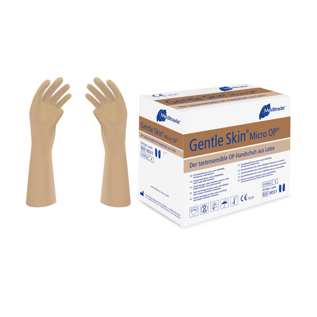 [MTD-BILD:9031_gentle_skin_micro_op_p1_v1.jpg] Meditrade Gentle Skin® Micro OP® – OP-Handschuh aus Latex