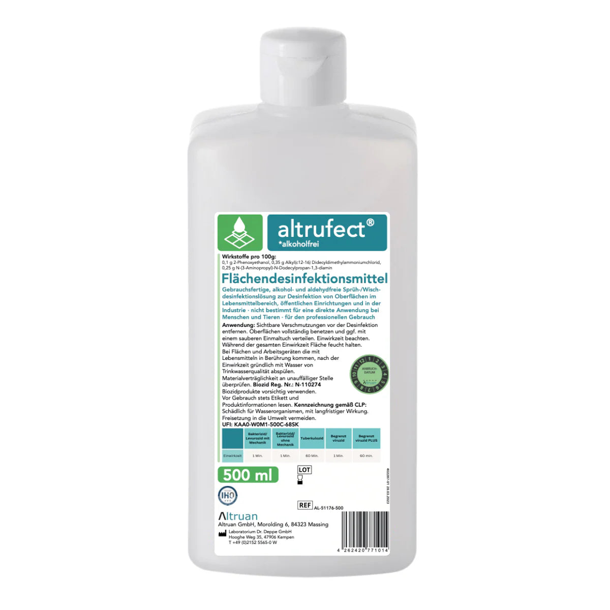 Altrufect Flächendesinfektion 500 ml – Alkoholische Schnelldesinfektion