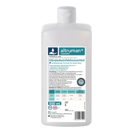 Altruman Händedesinfektion 500 ml – Alkoholisches Händedesinfektionsmittel
