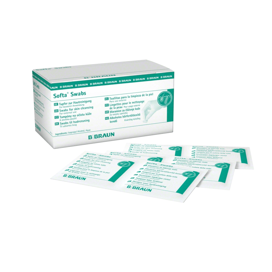 B. Braun Softa® Swabs Alkoholtupfer | Packung (100 Stück)