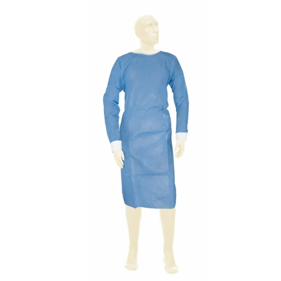 Meditrade BeeSana SMS-Kittel 40 g – Maße: 115 × 150 cm | Farbe: Blau | Schutz gegen Flüssigkeitsspritzer | Inhalt: 50 Stück