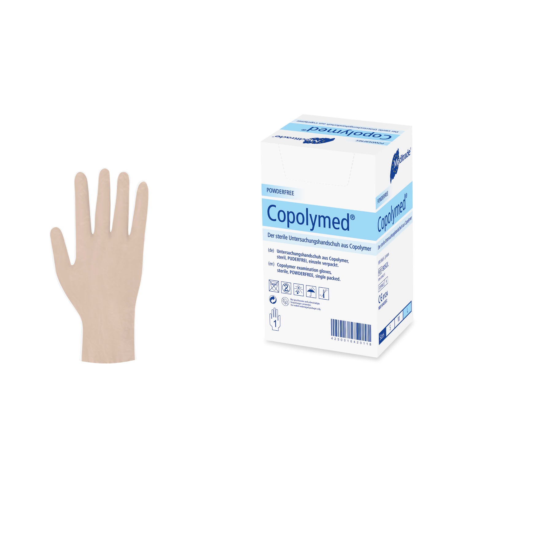 Meditrade Copolymed™ Untersuchungshandschuh aus Copolymer – einzeln verpackt