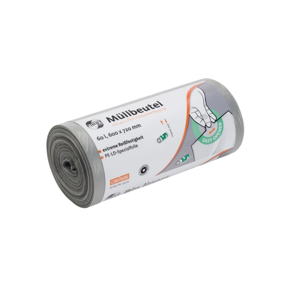 DEISS First Plus Pcr Müllbeutel 60 Liter, 34042