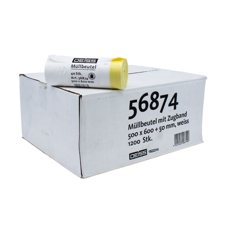 DEISS Müllbeutel 56874 30 Liter mit Zugband