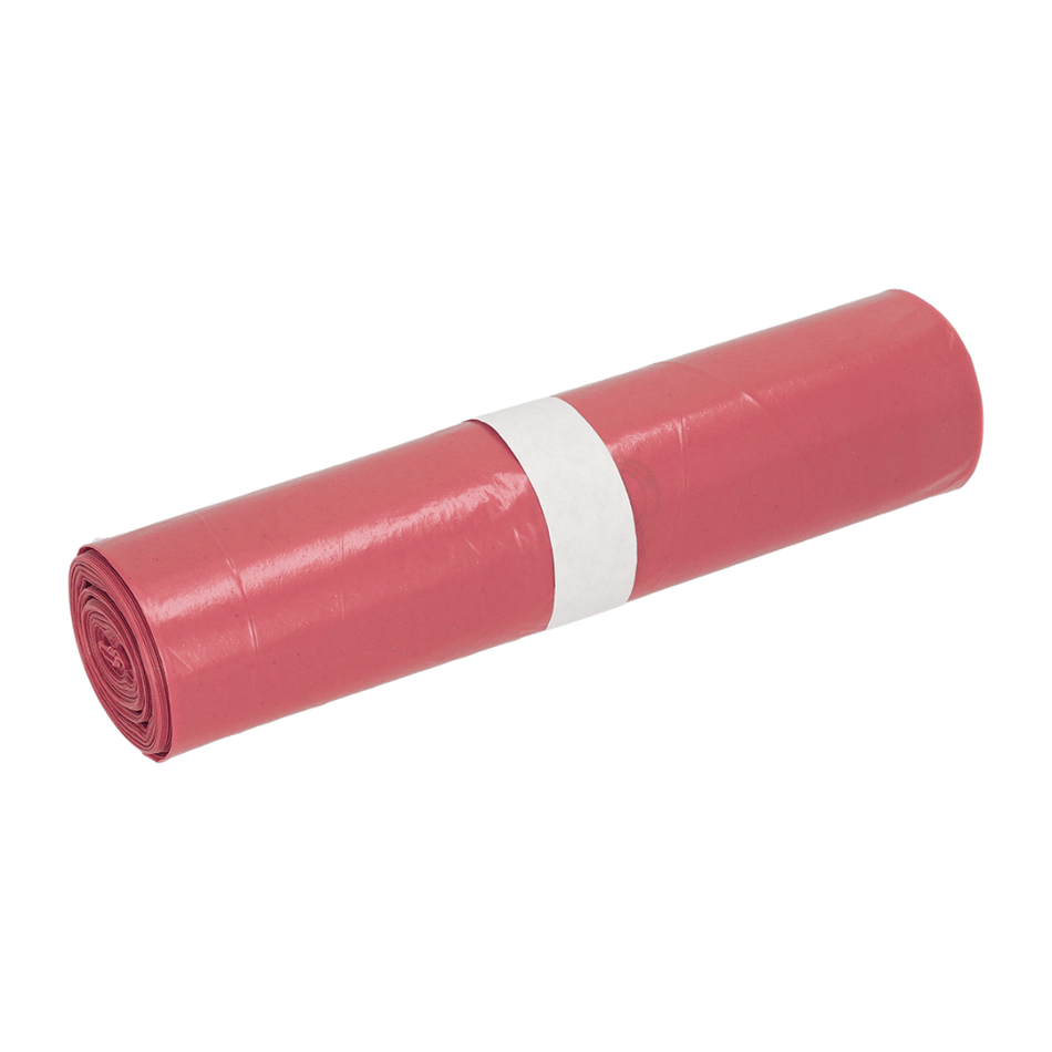 DEISS Müllsäcke aus LDPE, 21770, 70 Liter, Typ 60 rot
