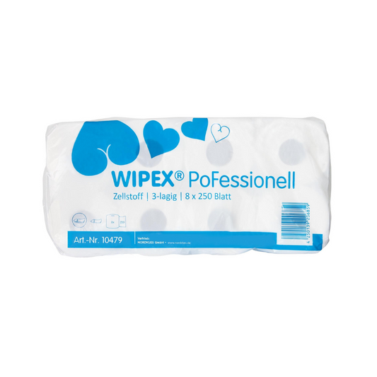 WIPEX PoFessionell Toilettenpapier - 3-lagig - 72 Rollen