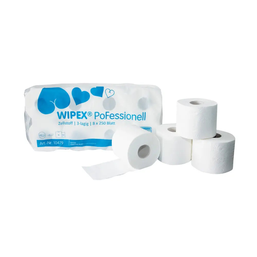 WIPEX PoFessionell Toilettenpapier - 3-lagig - 72 Rollen Nordvlies