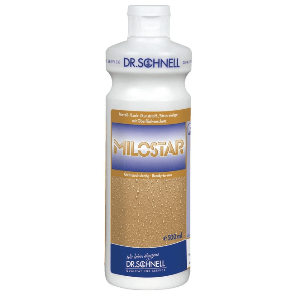 Dr. Schnell MILOSTAR Metall-, Lack- und Kunststoffreiniger, hygienisch für Oberflächenpflege | Flasche (500 ml)
