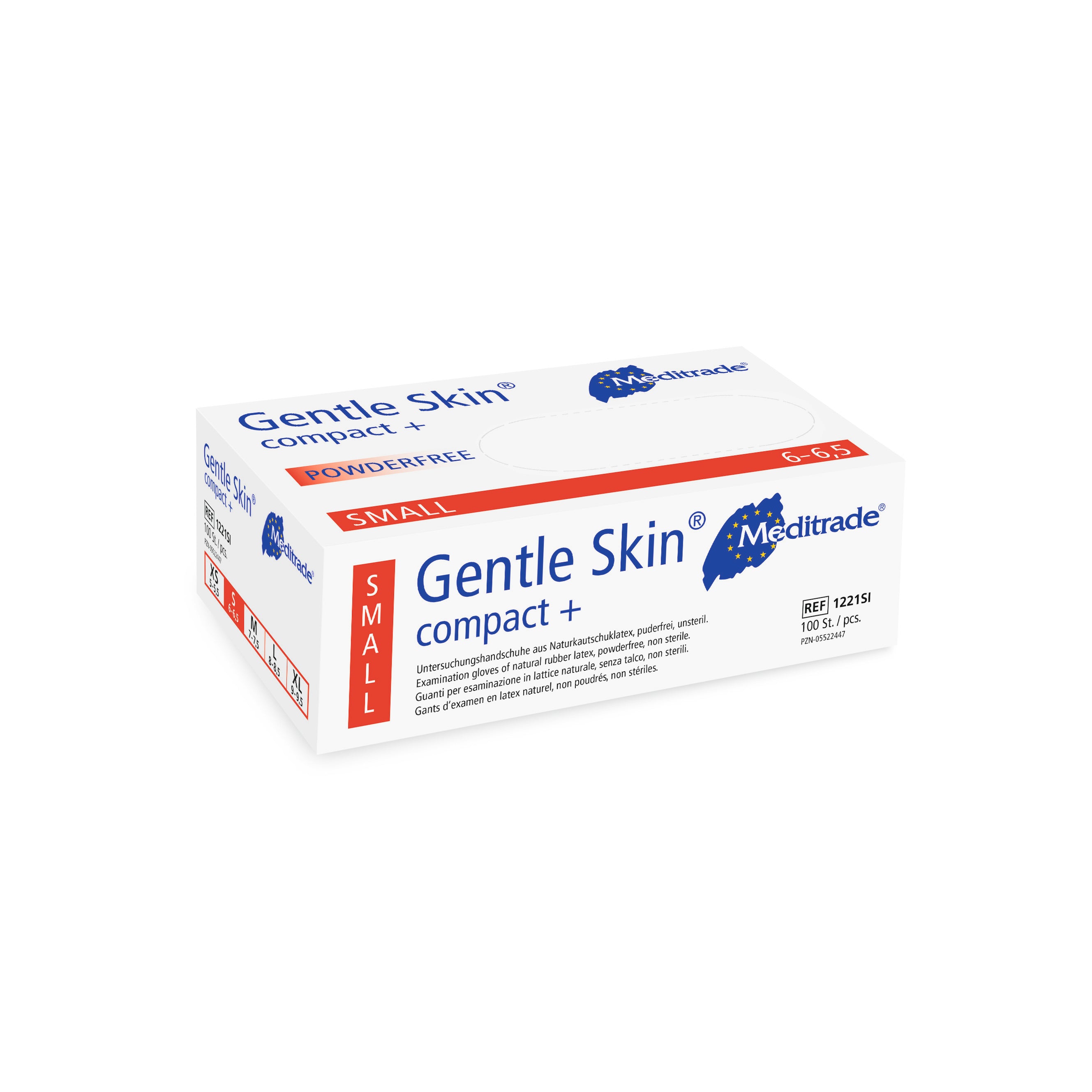 Meditrade Gentle Skin compact+ Untersuchungshandschuh aus Latex – Verpackungsansicht 3