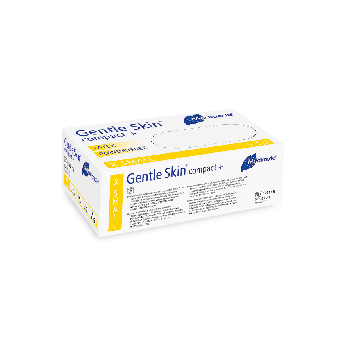 Meditrade Gentle Skin compact+ Untersuchungshandschuh aus Latex – Verpackungsansicht 5
