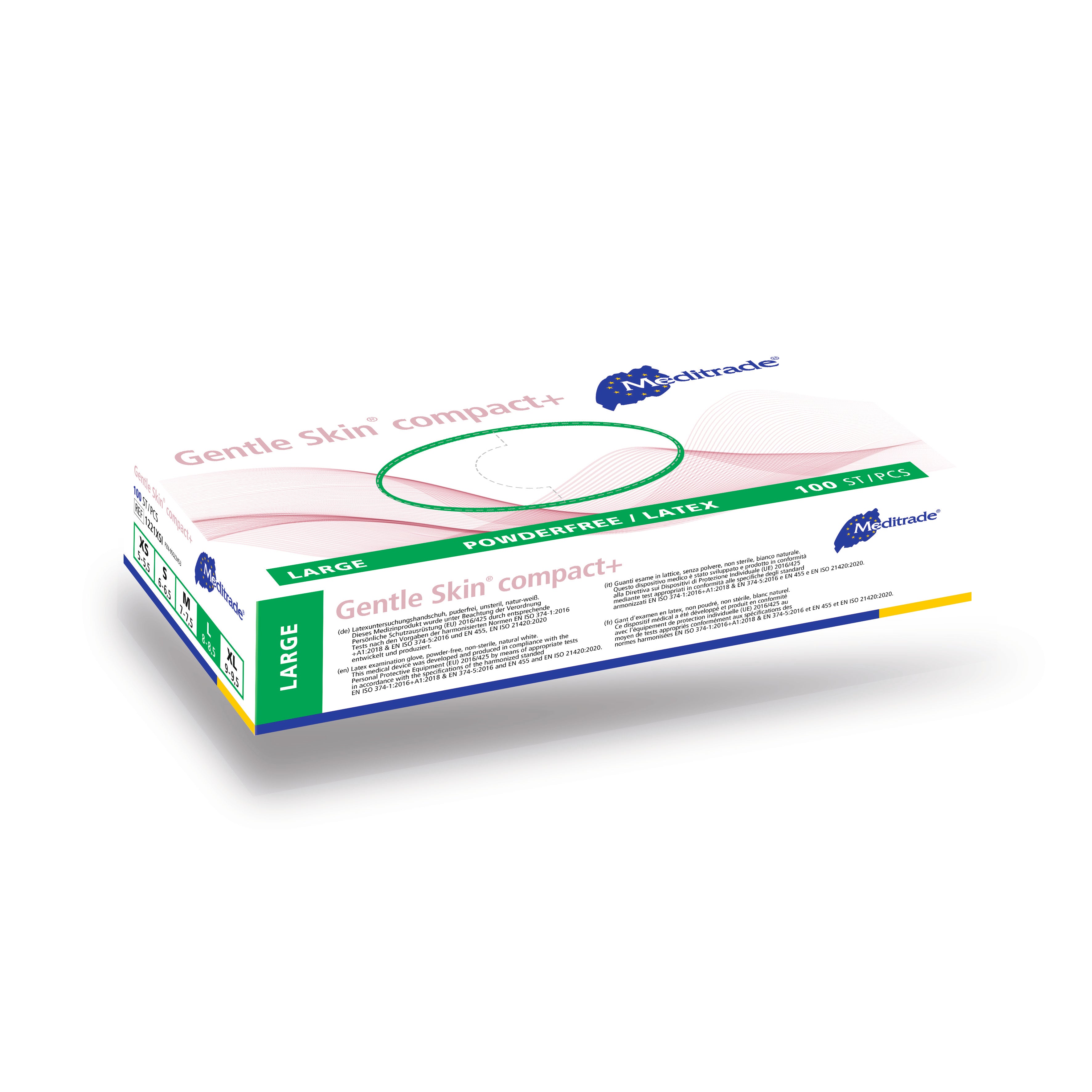 Meditrade Gentle Skin compact+ Untersuchungshandschuh aus Latex