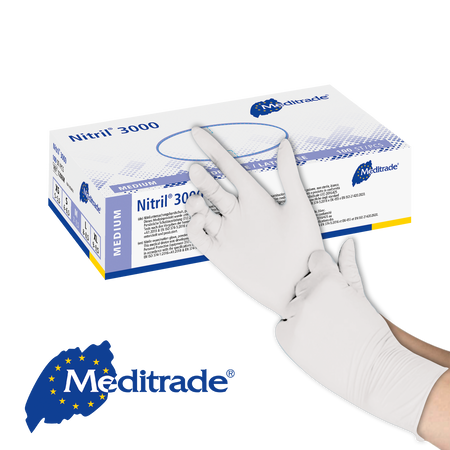 Meditrade Nitril 3000 Untersuchungshandschuh aus Nitril – Produkt und Verpackung 2