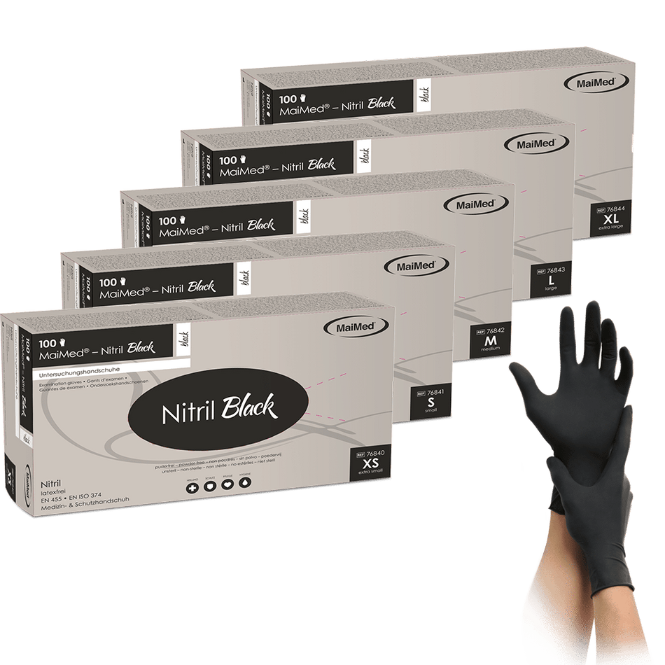 MaiMed® Nitril Black - Nitril-Untersuchungshandschuh