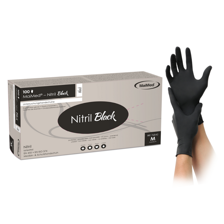 MaiMed® Nitril Black - Nitril-Untersuchungshandschuh