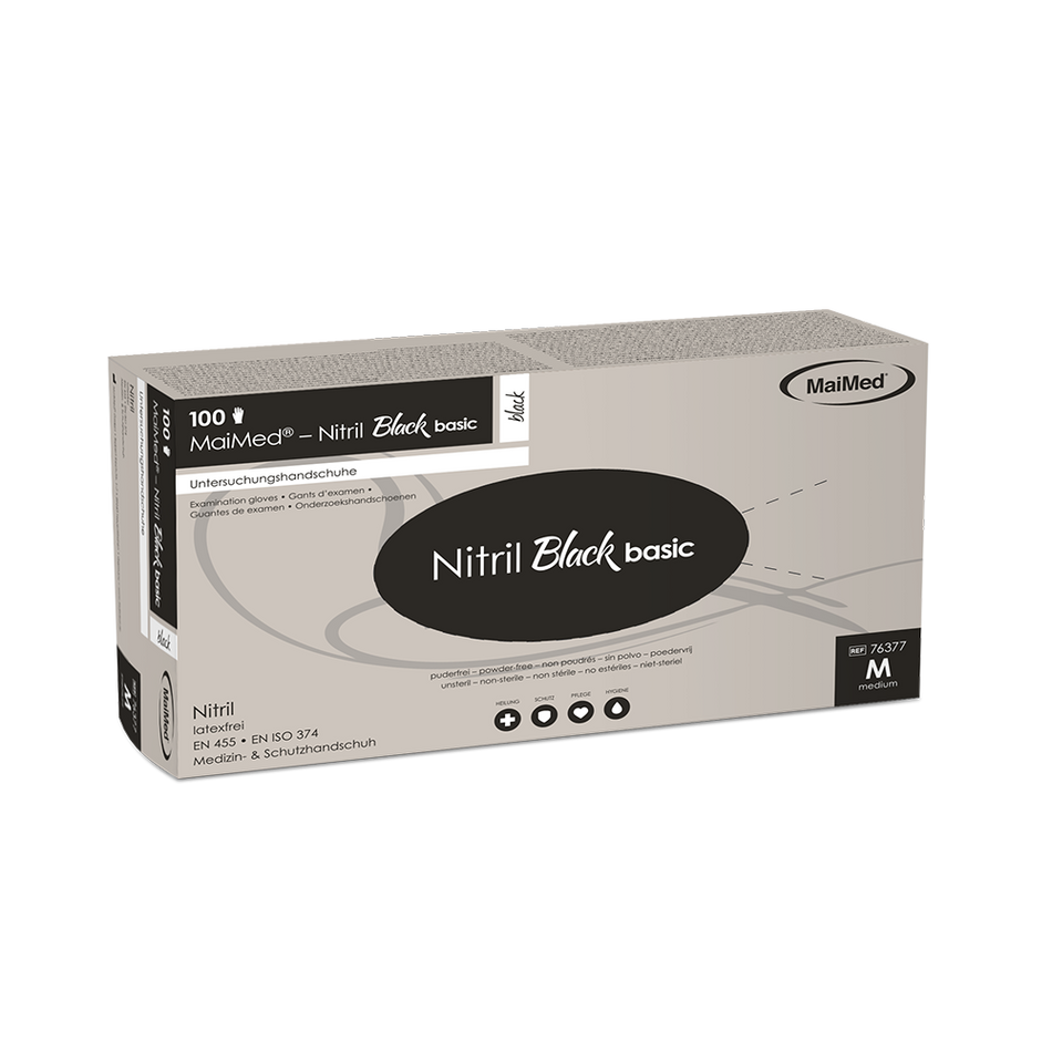 MaiMed® Nitril Black basic - Nitril-Untersuchungshandschuh