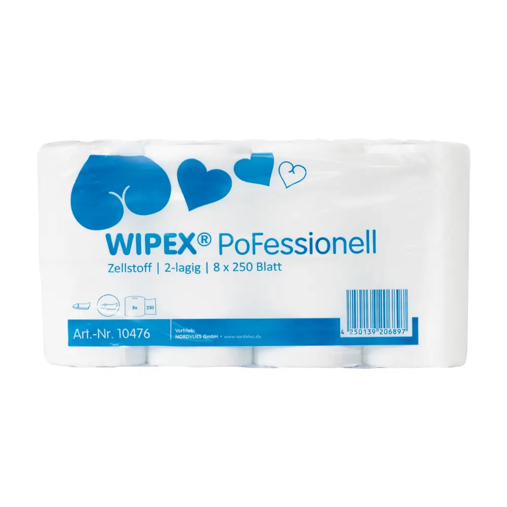 WIPEX PoFessionell Toilettenpapier - 2-lagig - 64 Rollen Nordvlies