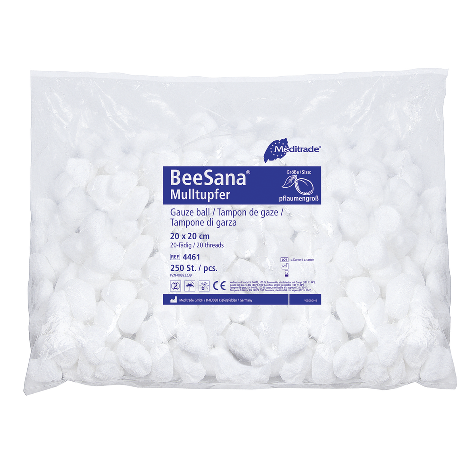 Meditrade BeeSana® Mulltupfer – ohne RöKo, steril