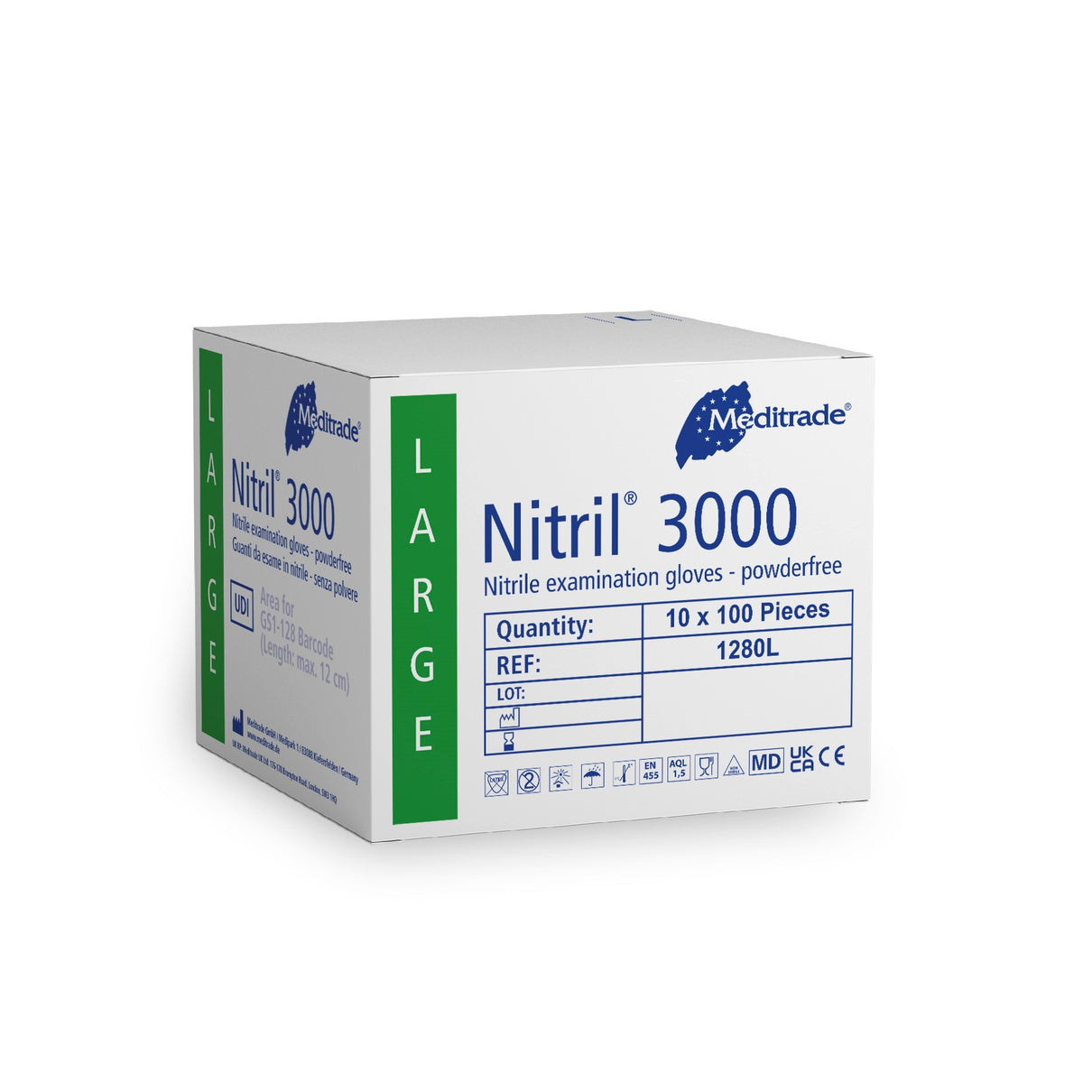 Meditrade Nitril 3000 Untersuchungshandschuh aus Nitril – Variantenansicht 1280L