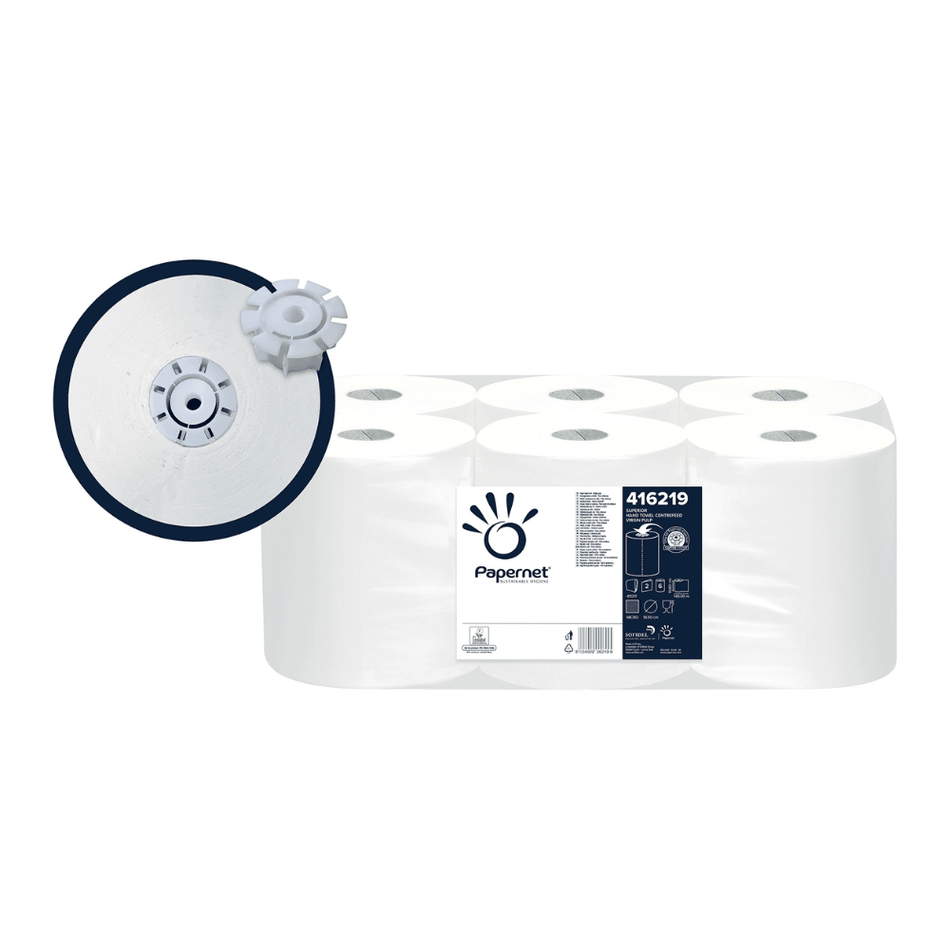 Papernet Autocut Rollenhandtuch Captive 416219, 6 Rollen, 2-lagig | Karton (6 Rollen)