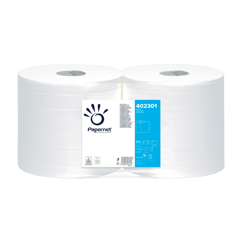 Papernet Industriepapier 402301, 2 Rollen, 2-lagig | Karton (1 Packung)