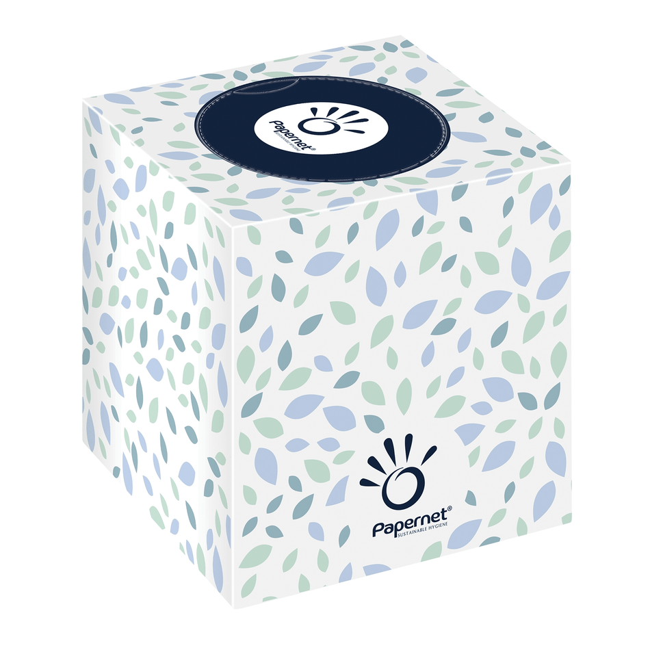 Papernet CUBE 2-lag Zellstoff 19,9x20cm 16 Cubes à 88 Tücher SUPERIOR  White  FSC | Spenderbox (88 Tücher)