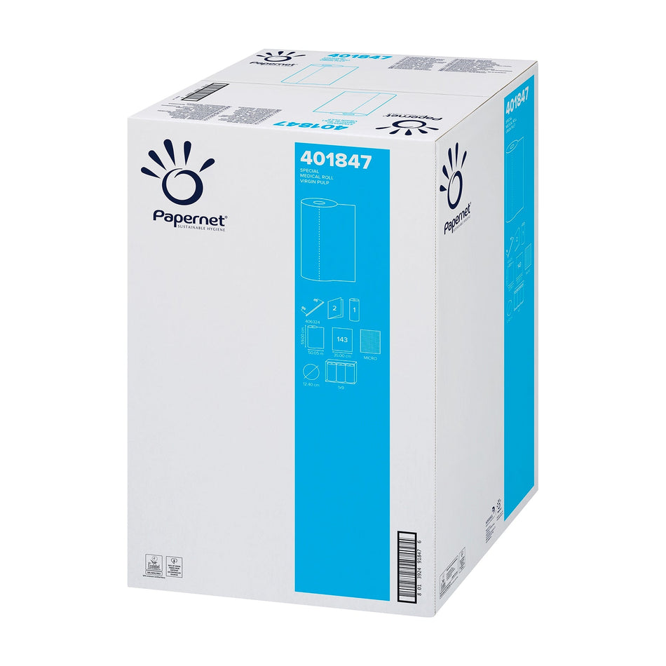 Papernet Liegenabdeckung Ärzterolle 401847 2-lagig - 9 Rollen | Karton (9 Rollen)