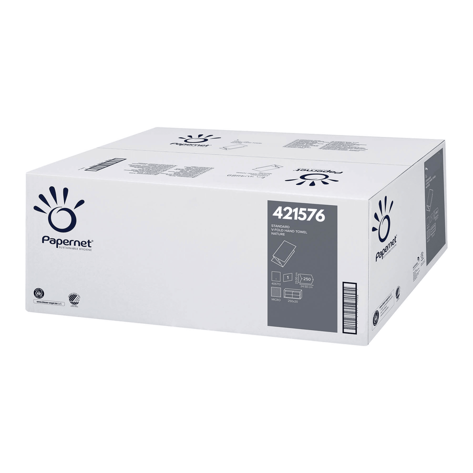 Papernet V-Falz Papierhandtücher, 421576, 1-lagig  | Karton (20 Packungen)