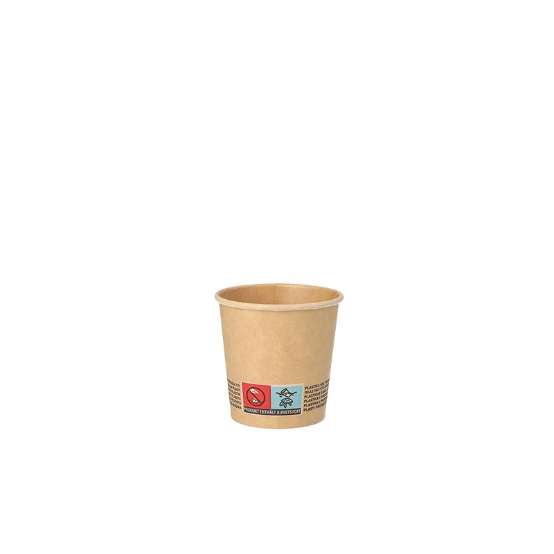 PAPSTAR Trinkbecher Pappe 0,1 l Ø 6 cm braun 