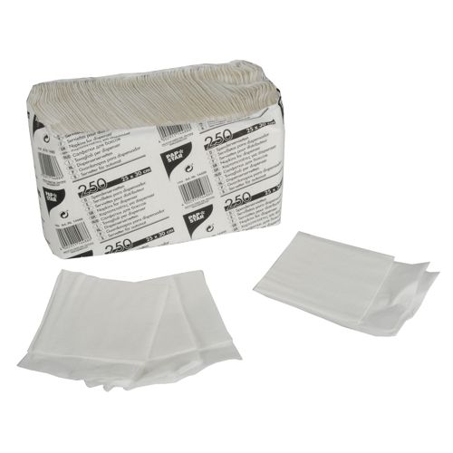 PAPSTAR Spenderservietten 1-lagig, 25x30 cm, weiß | Banderole (250 Stück)