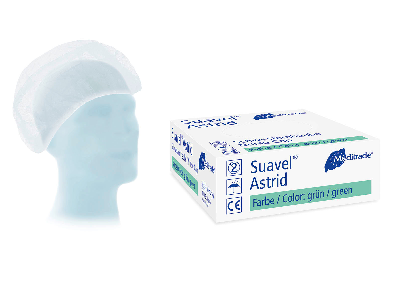 Meditrade Suavel® Astrid Schwestern- und Patientenhaube – Weitere Produktansicht